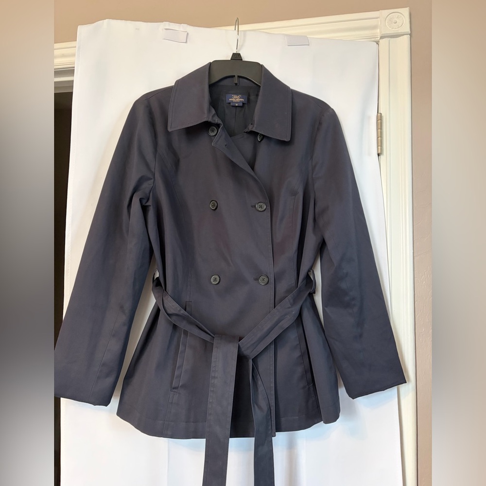 Brooks Brothers 346 women’s‎ Navy double breasted Short trench coat size 12